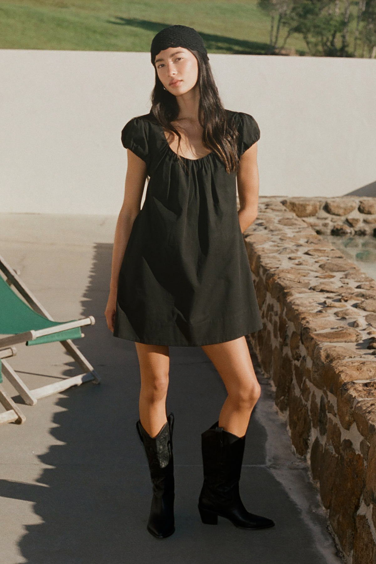 Perfect Stranger Eliana Short Sleeve Mini Dress Black