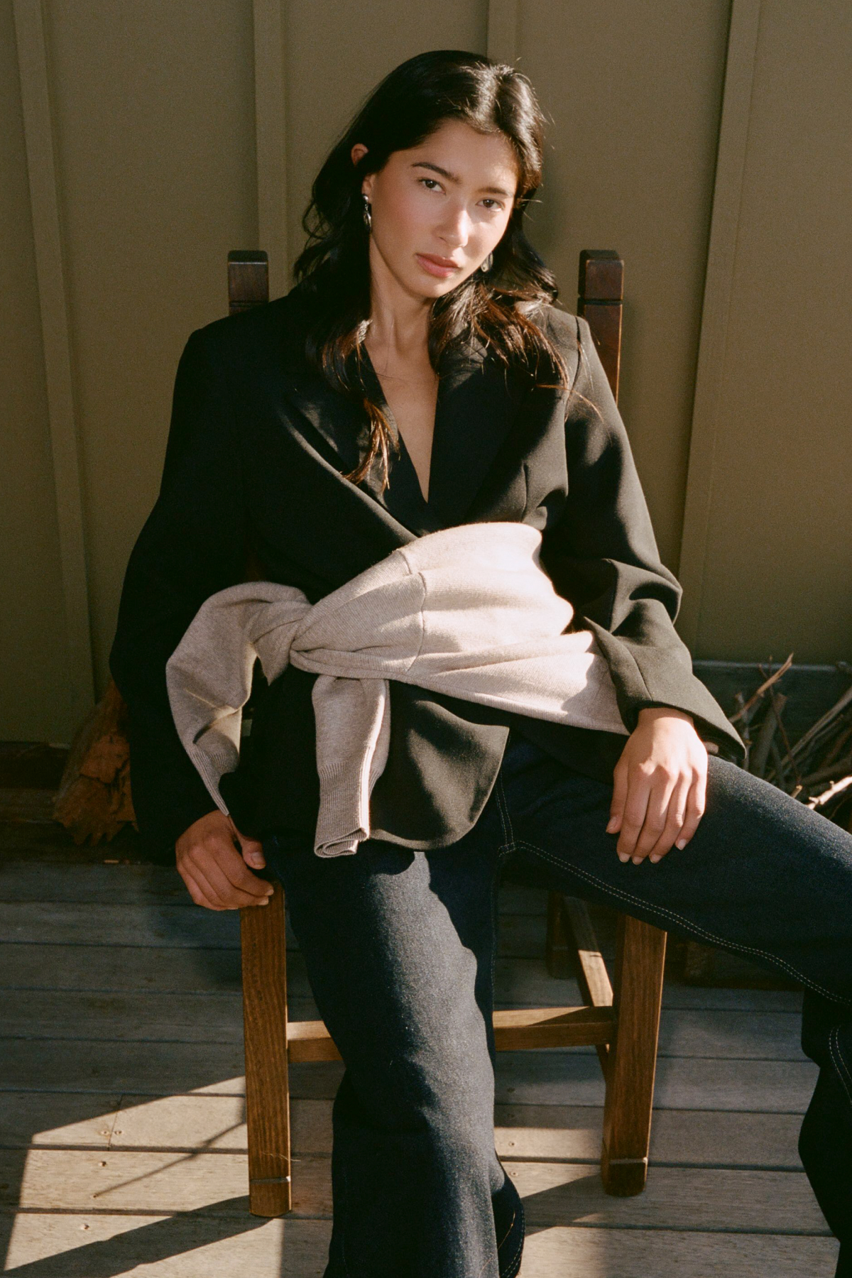 Perfect Stranger Luca Oversized Blazer Black