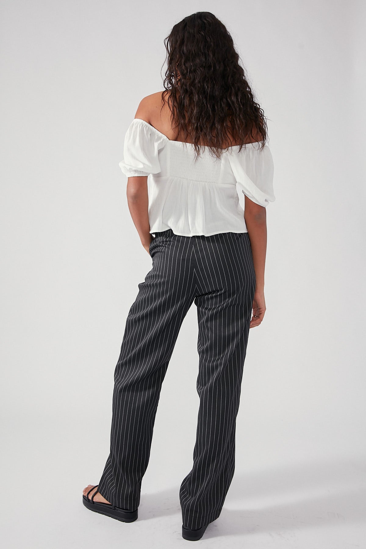 Perfect Stranger Stay With Me Pant Black Pinstripe