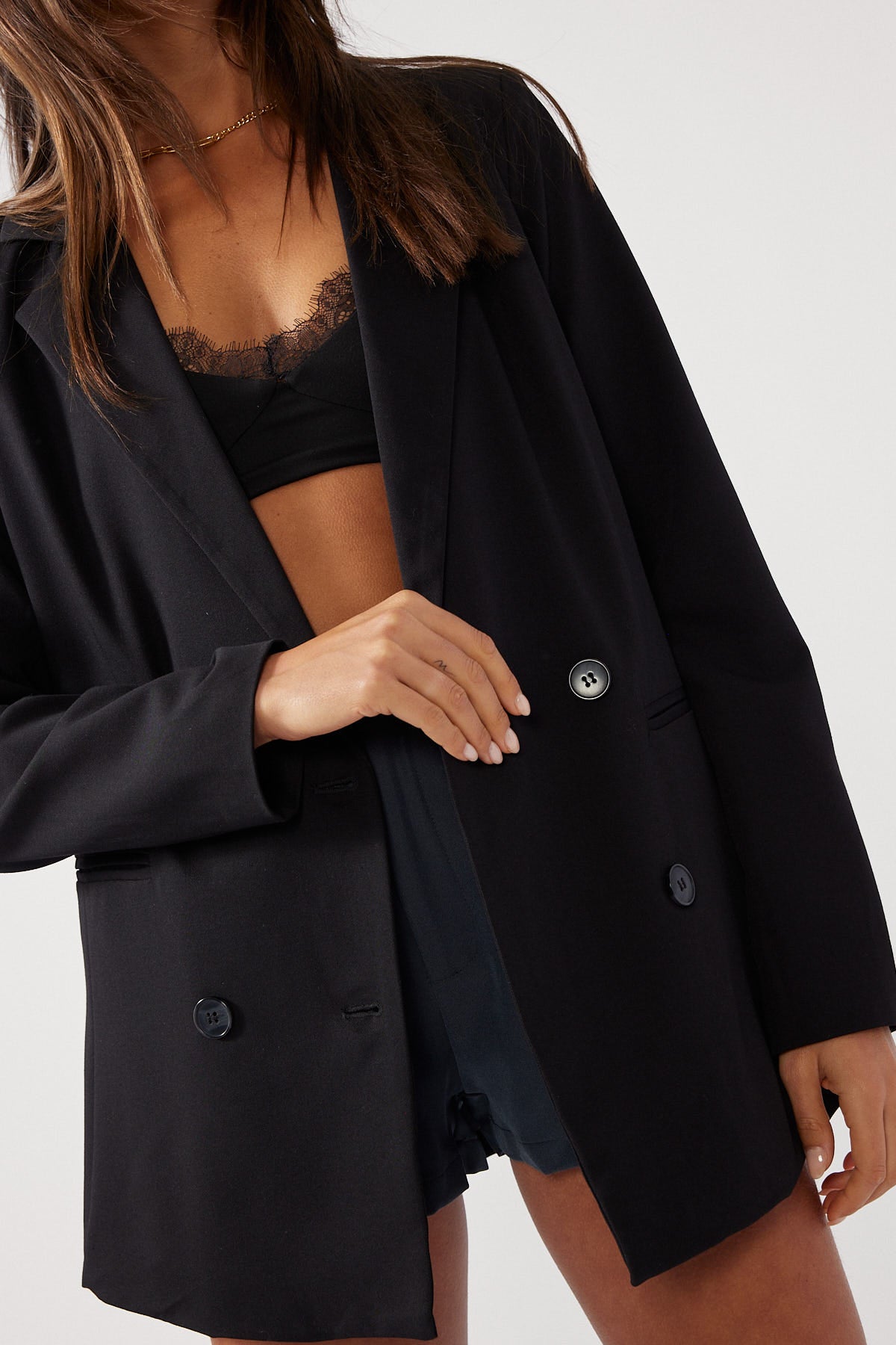 Perfect Stranger Oversized Blazer Black