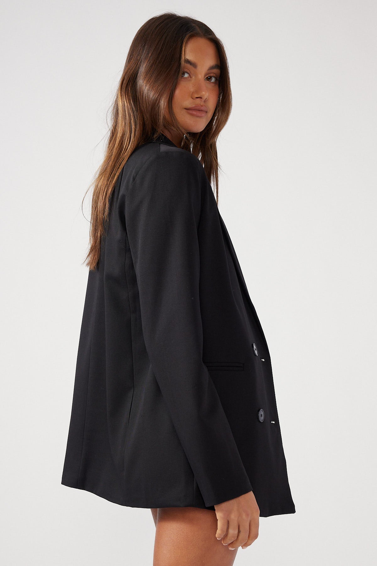 Perfect Stranger Oversized Blazer Black