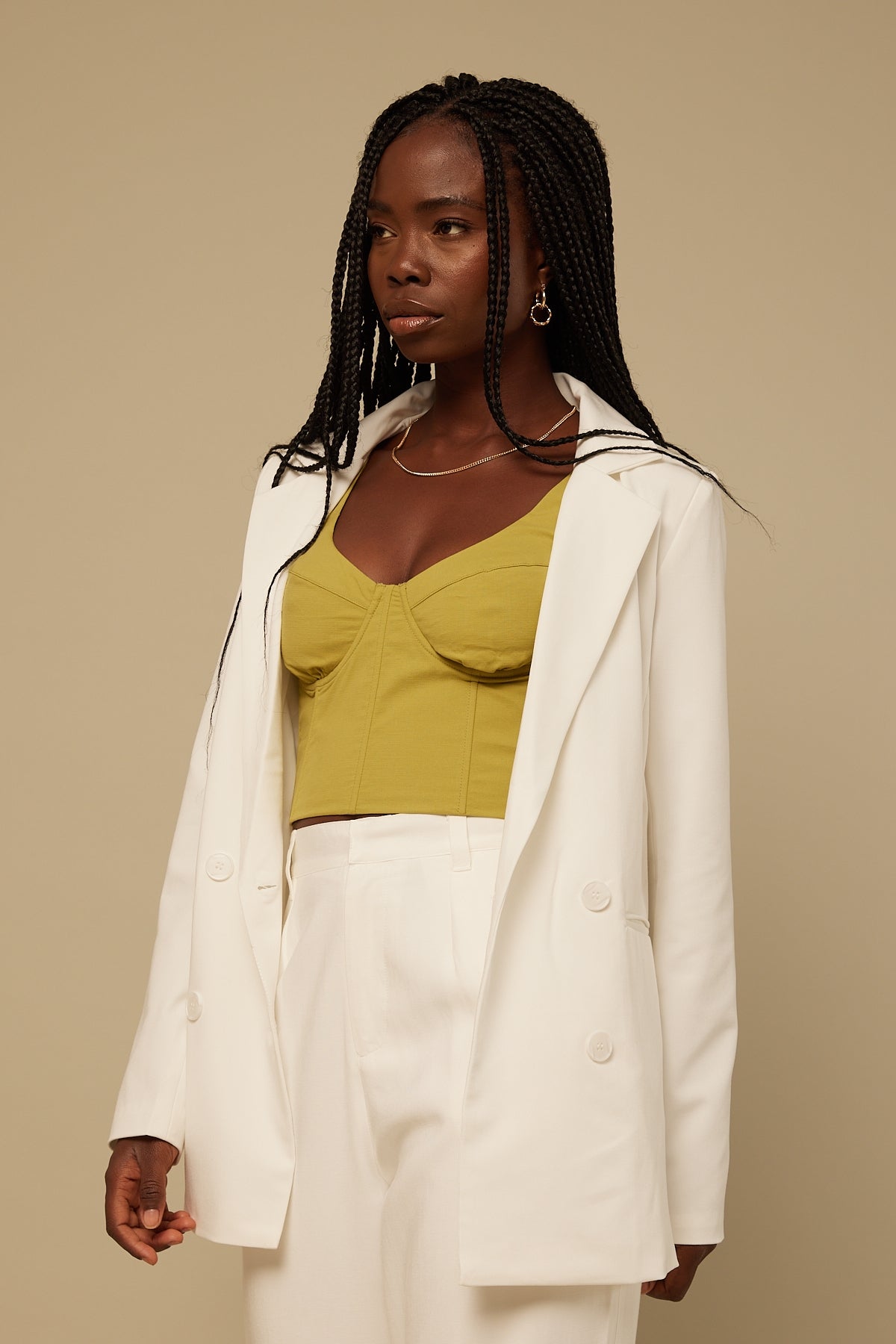 Perfect Stranger Oversized Blazer White