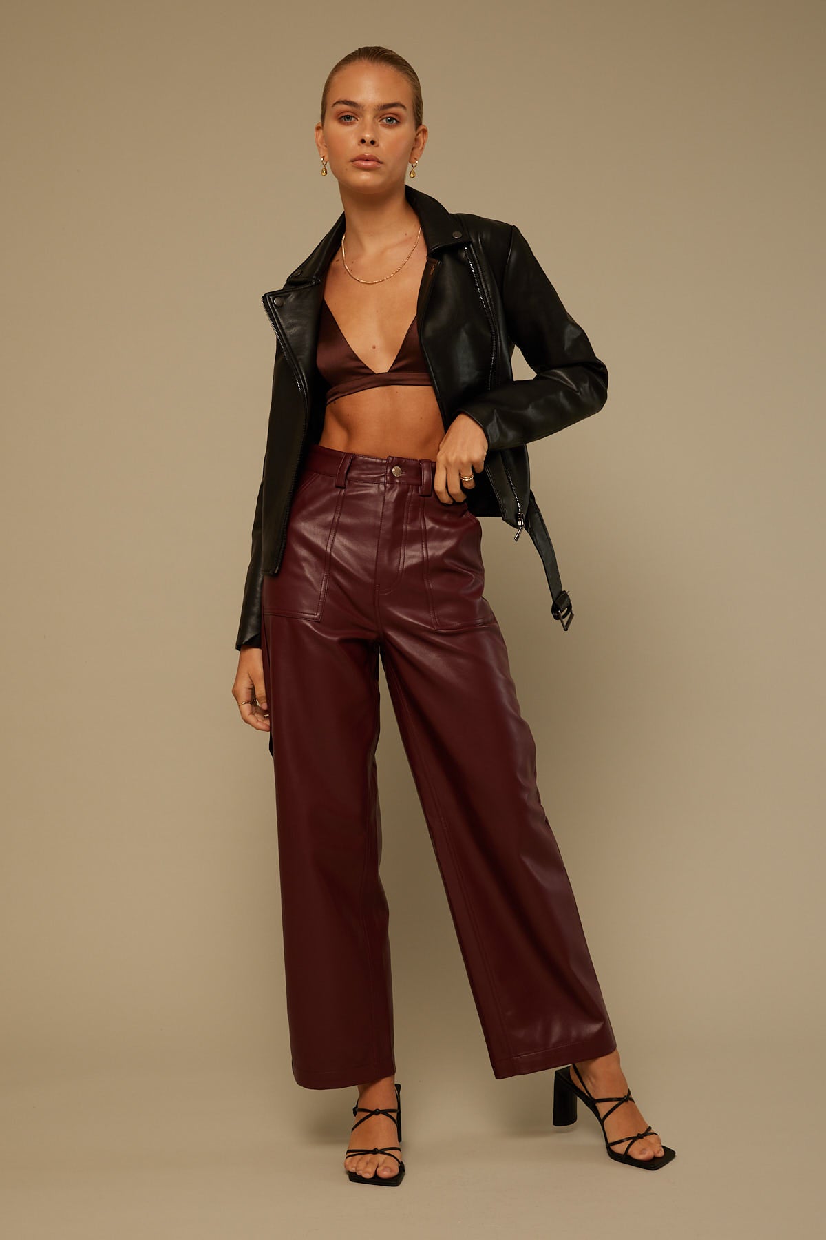 Perfect Stranger On Tour Biker Jacket Black