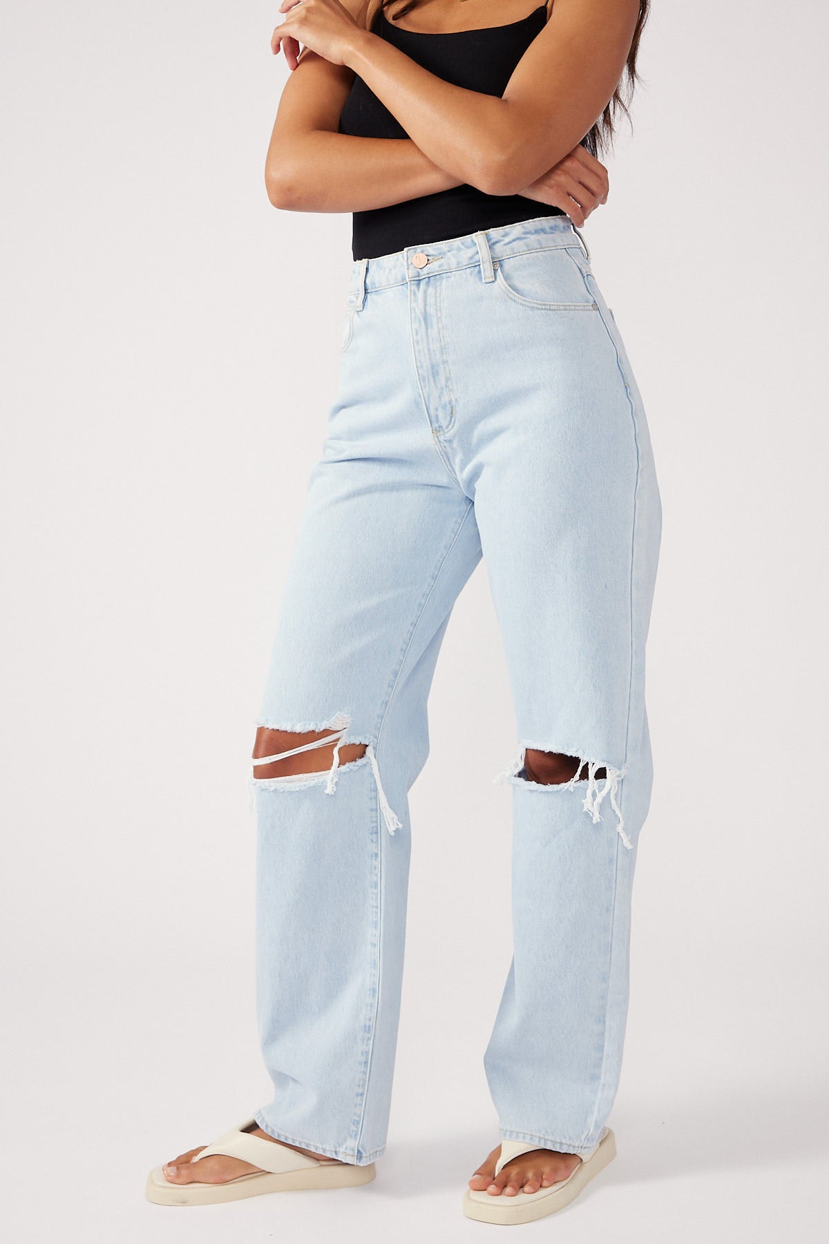 Abrand A Carrie Jean Bleached Stone Rip