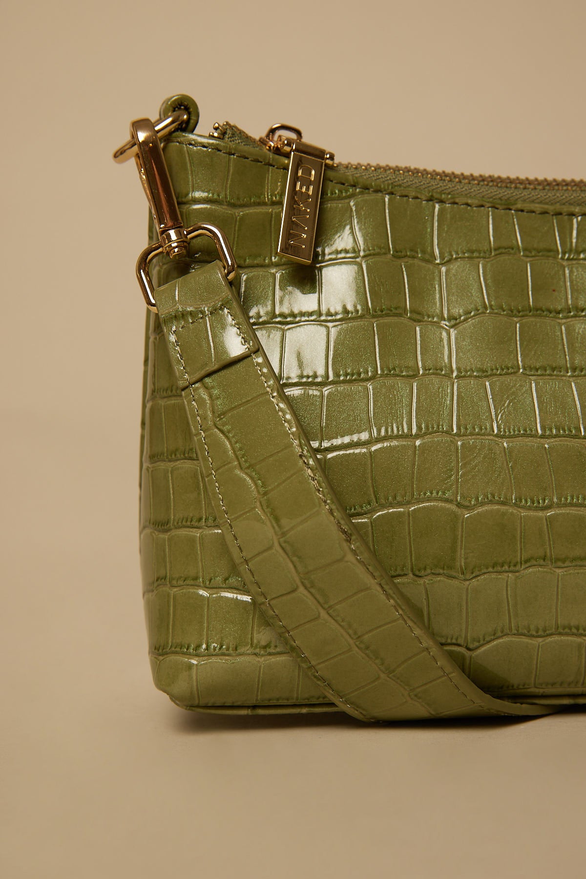 Nakedvice The Christy Sage Croc Embossed