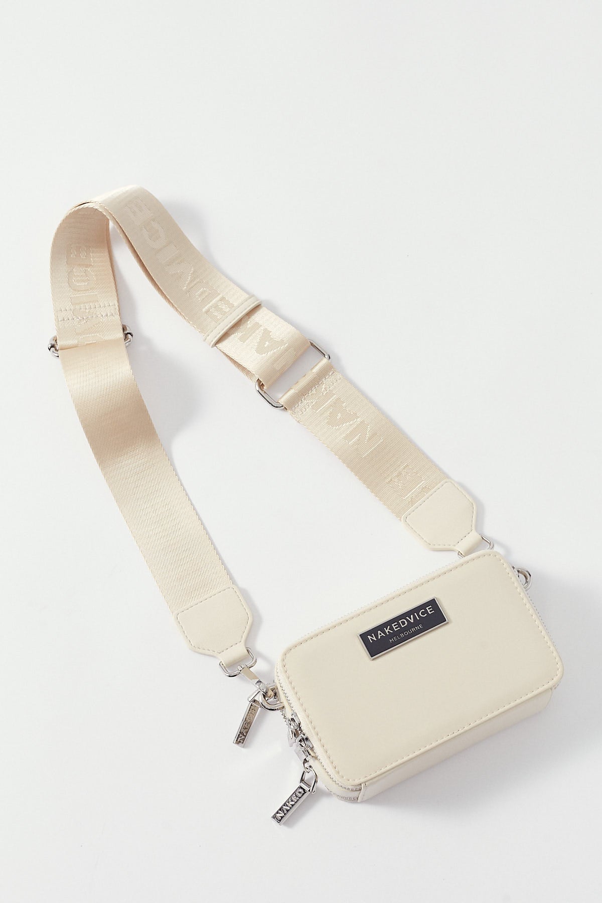Nakedvice The Lexie Ivory Nylon Side Bag