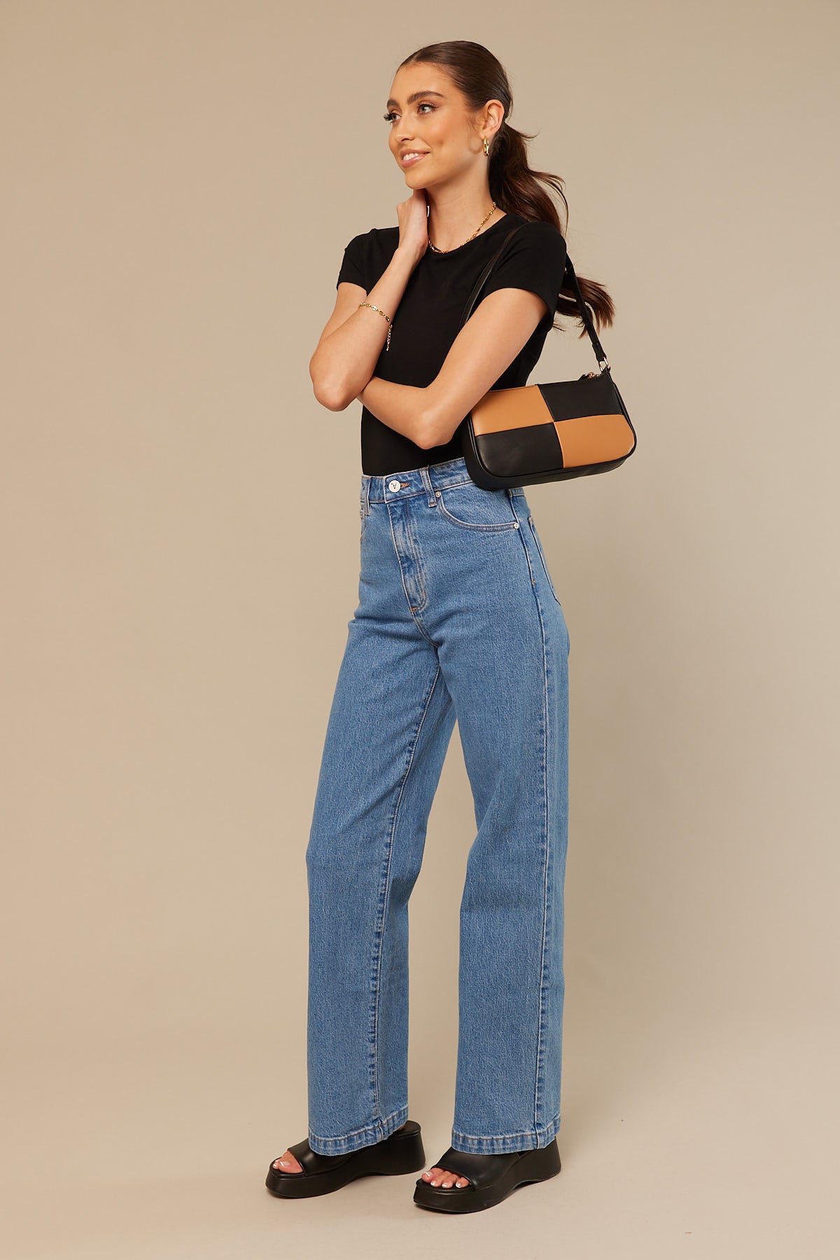 Token Colour Block Shoulder Bag Multi