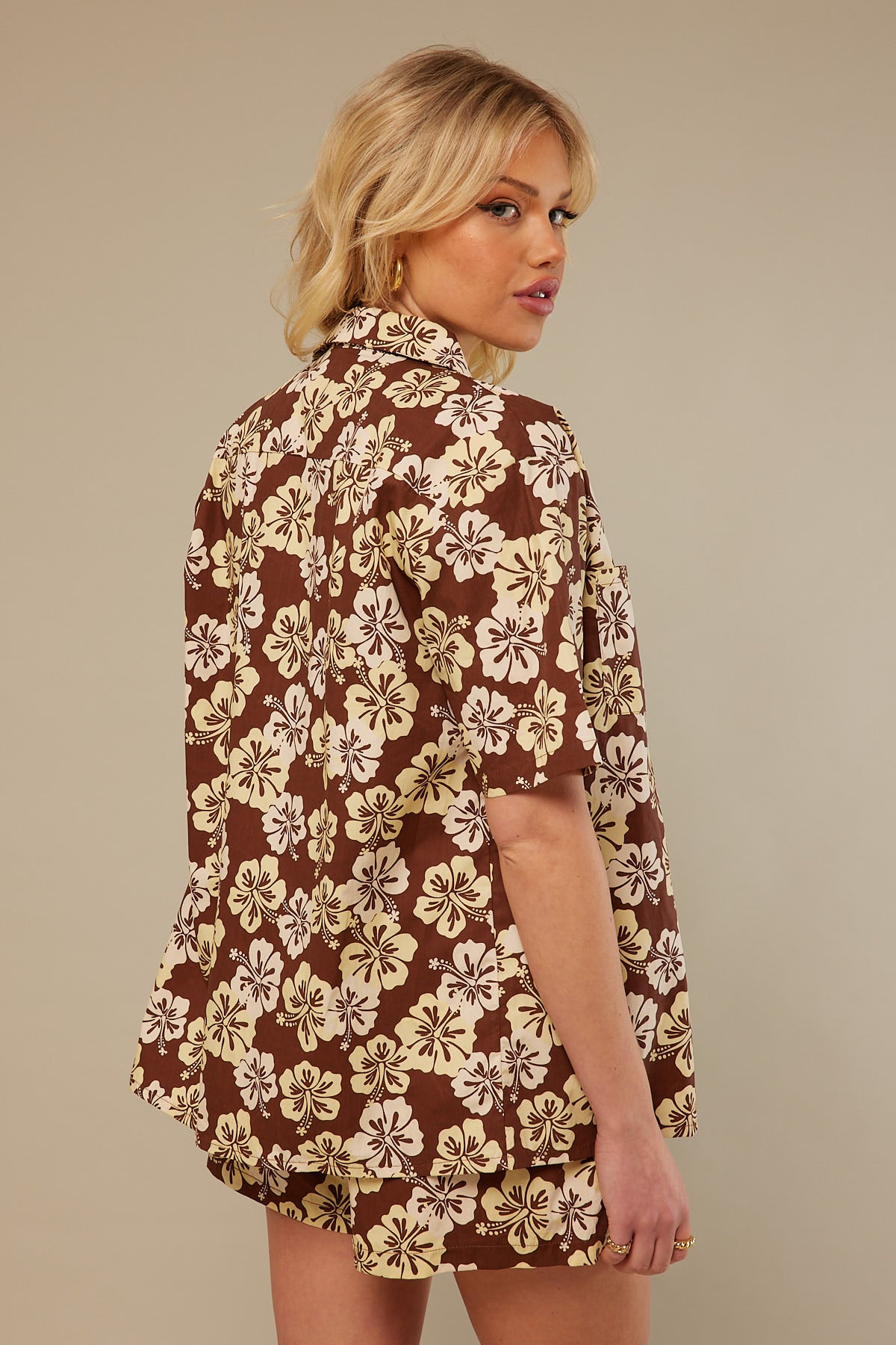 Perfect Stranger Chocolate Paradise Shirt Brown Floral