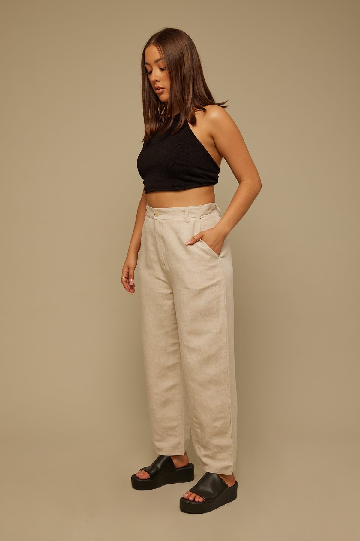 Perfect Stranger Nicola Linen Pant Oat