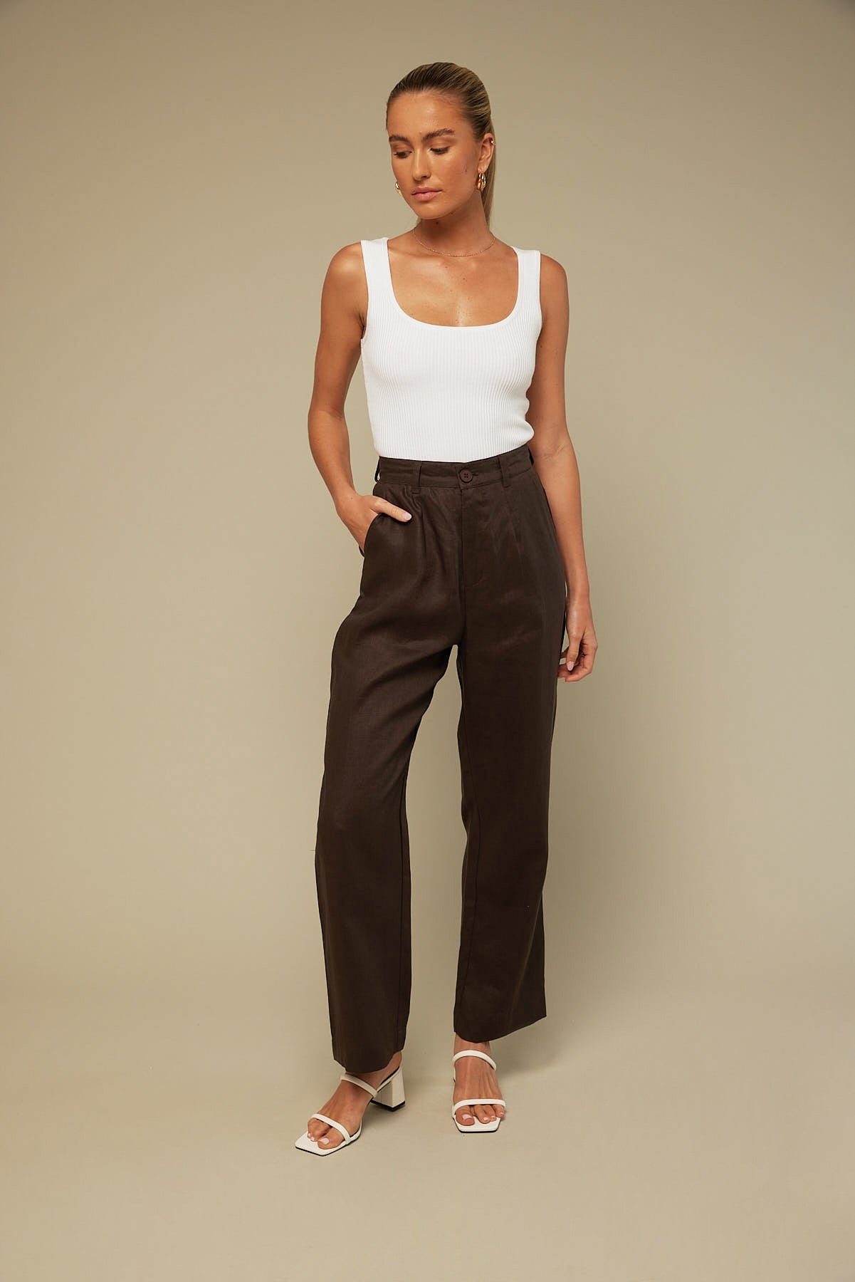 Perfect Stranger Clementine Knit Top White