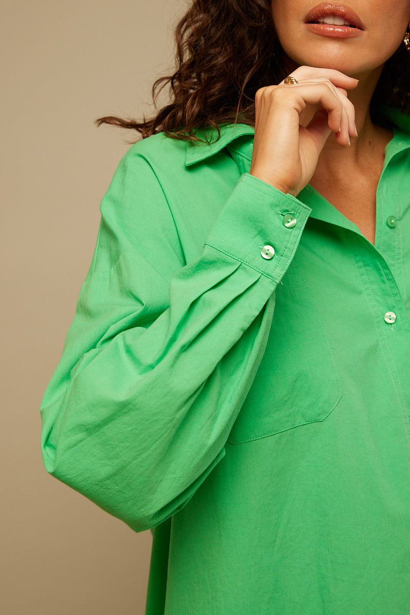 Perfect Stranger Oversized Shirt Green