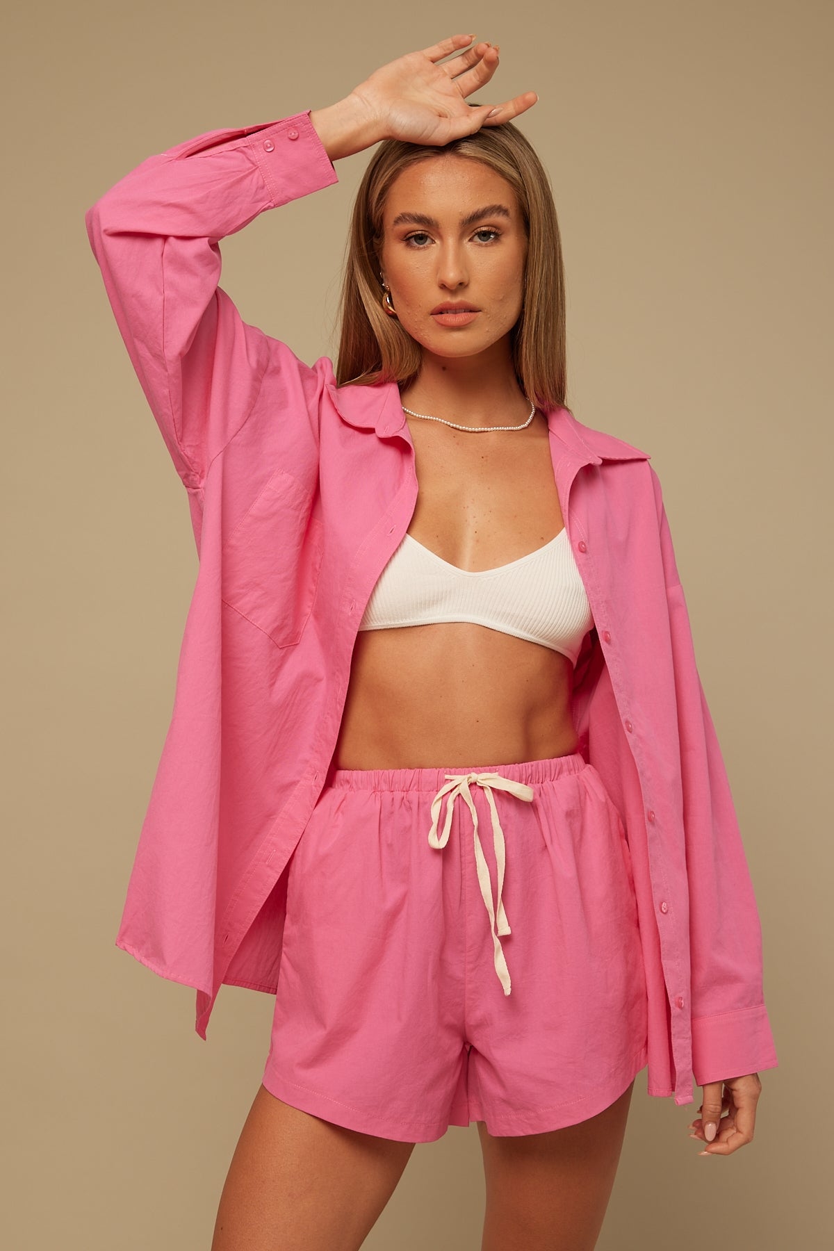 Perfect Stranger Oversized Shirt Pink