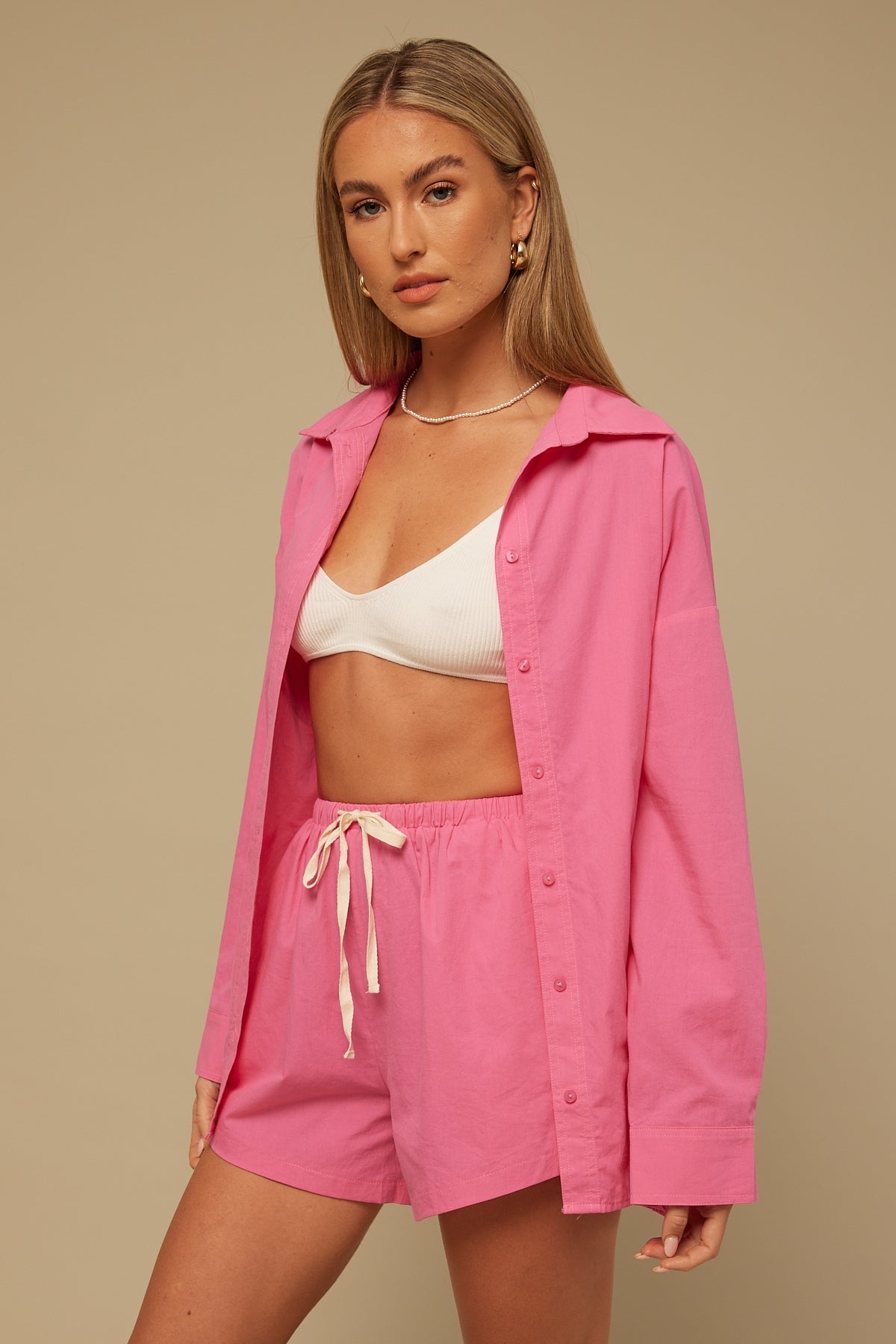 Perfect Stranger Oversized Shirt Pink