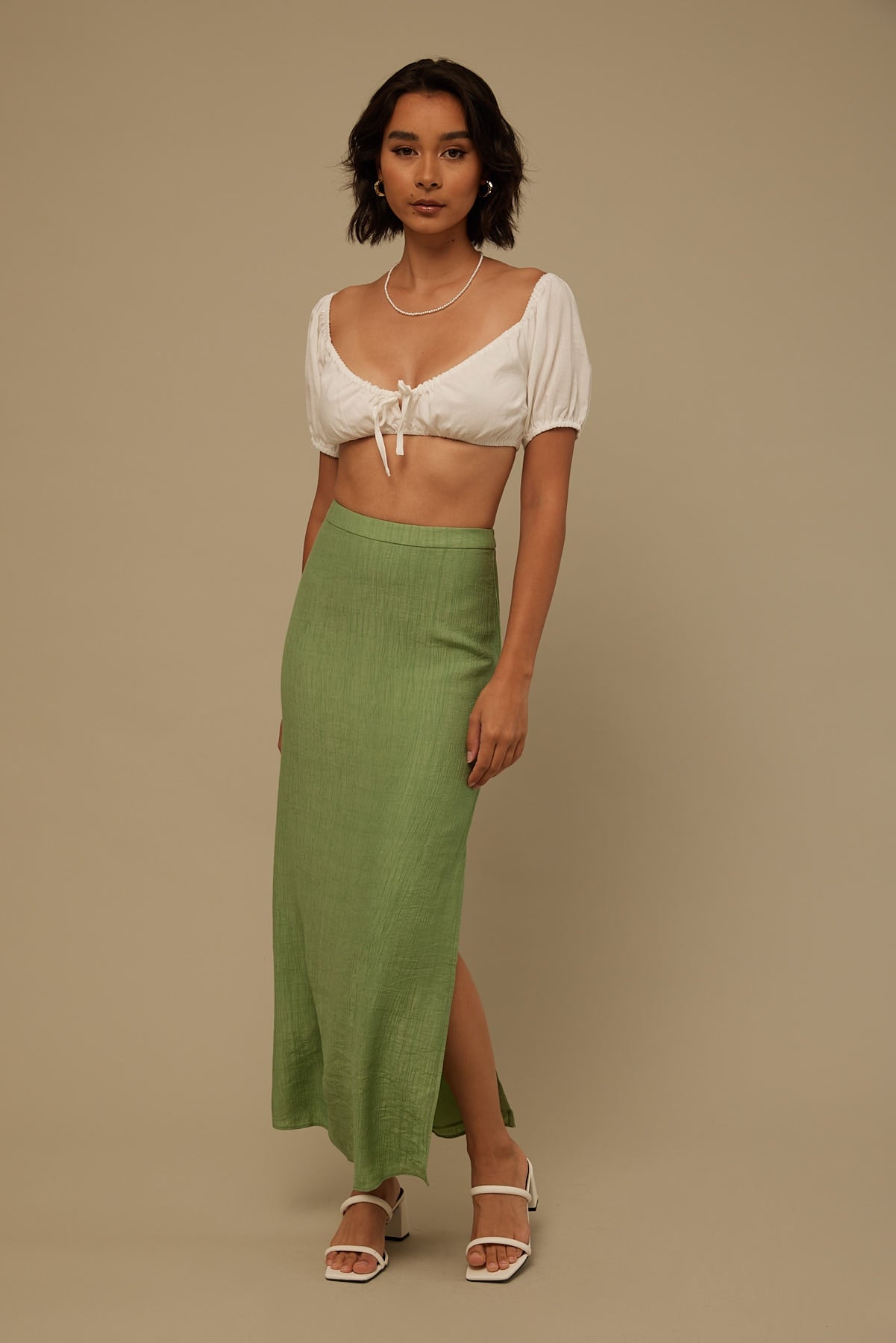 Perfect Stranger Cool Spring Midi Sage