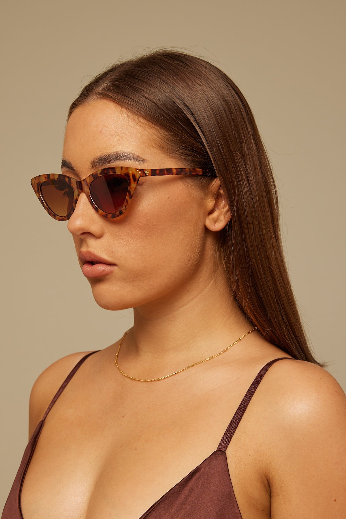 Peta + Jain Selina Tort Frame / Brown Faded Lens