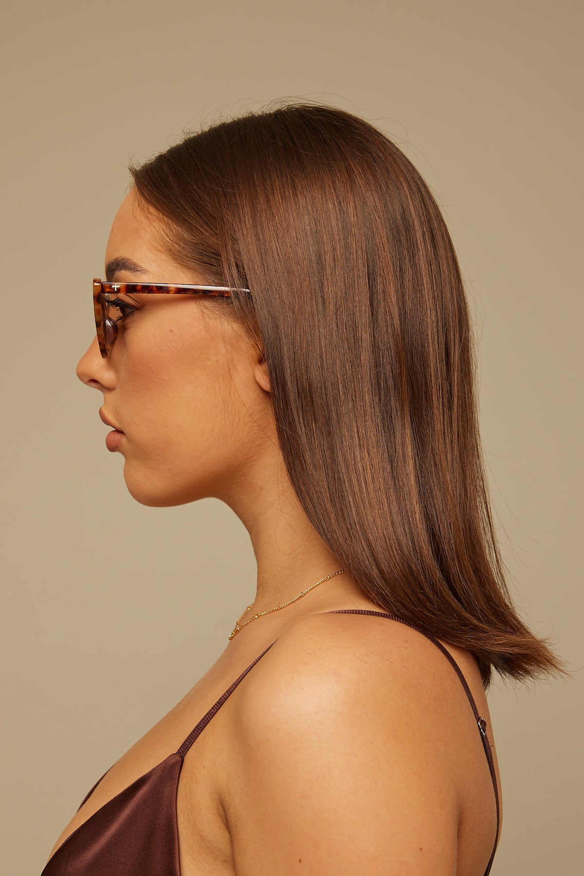 Peta + Jain Selina Tort Frame / Brown Faded Lens
