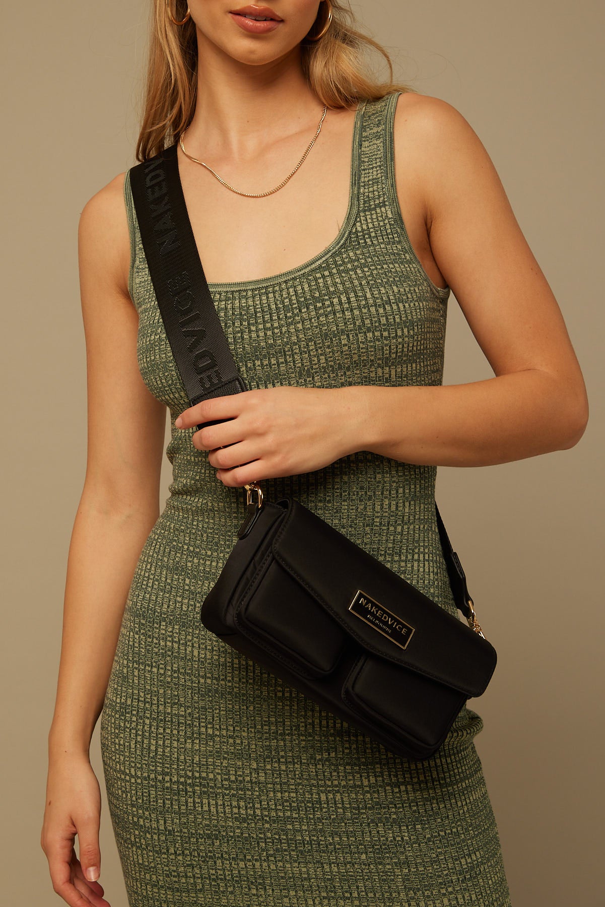 Nakedvice The NV Utility Nylon Bag Black / Gold