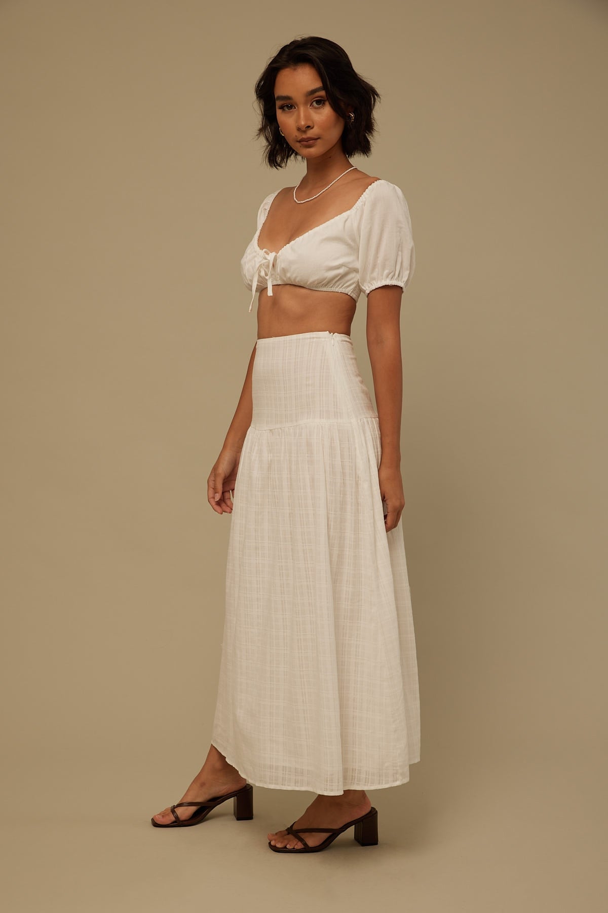 Perfect Stranger Ultra Midi Skirt White