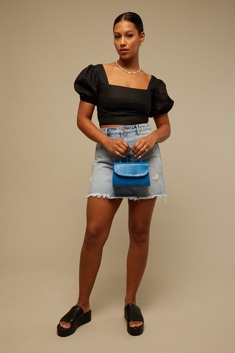 Token Dress Me Up Croc Handbag Blue