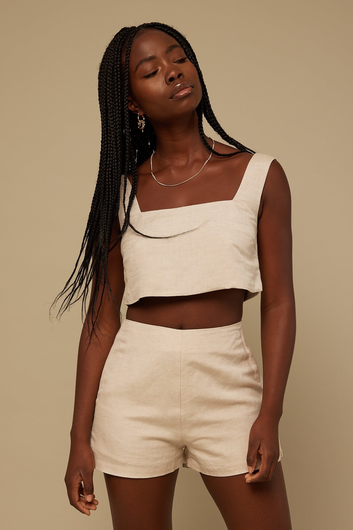 Perfect Stranger Hometown Crop Top Natural