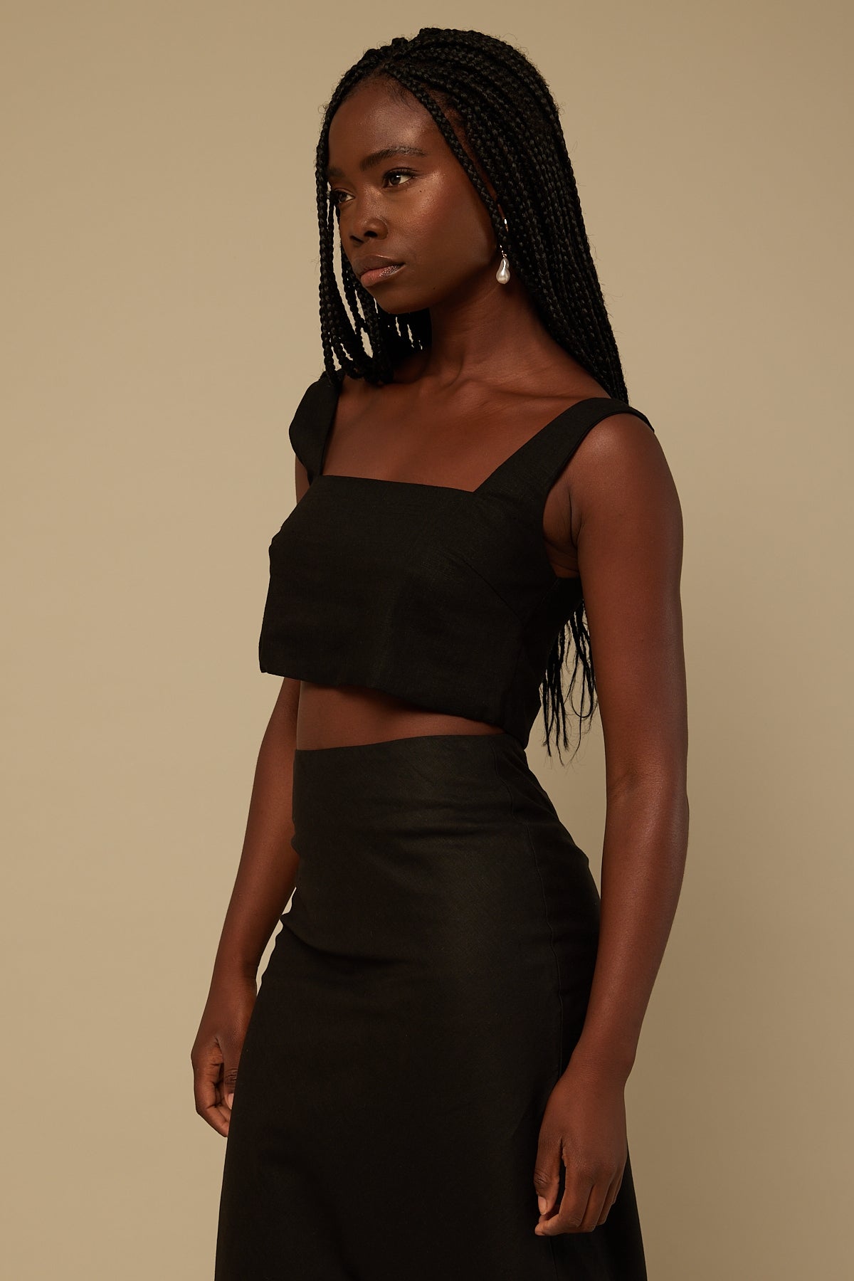 Perfect Stranger Hometown Crop Top Black