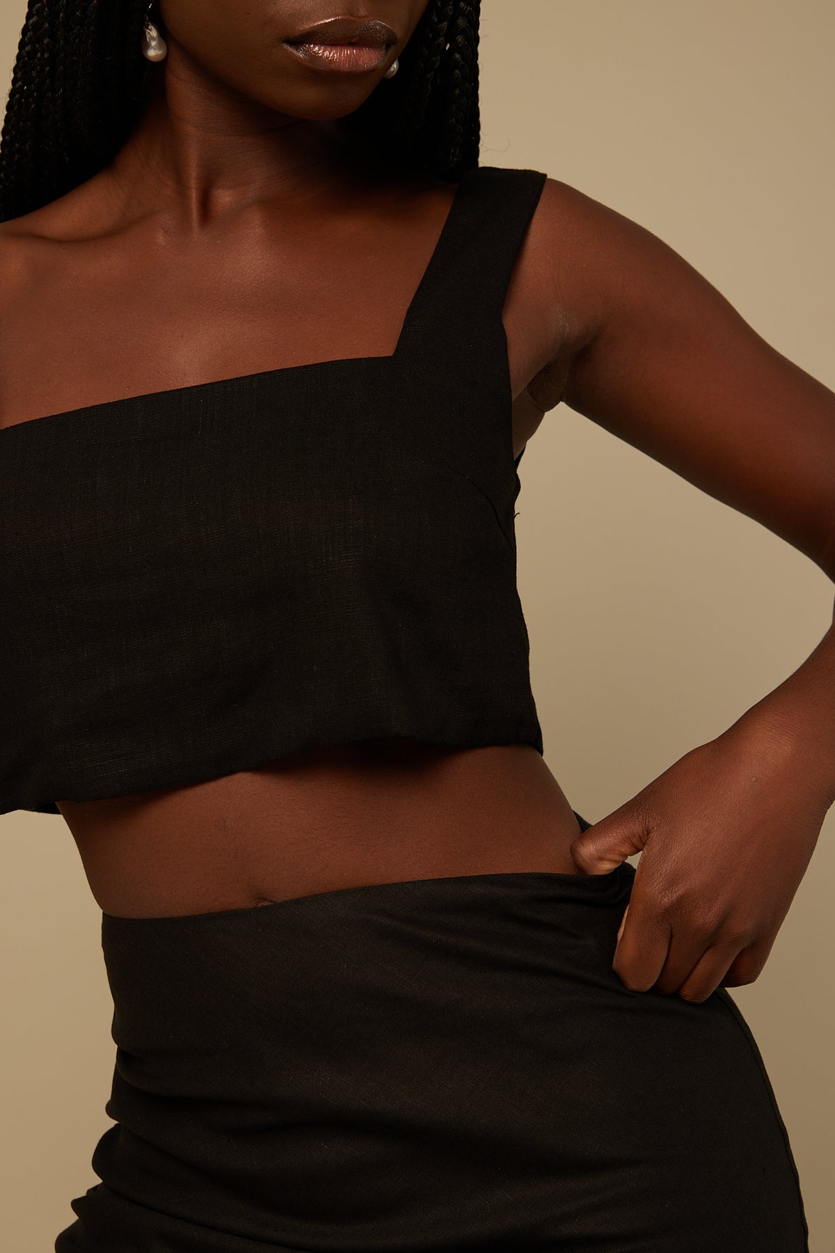 Perfect Stranger Hometown Crop Top Black