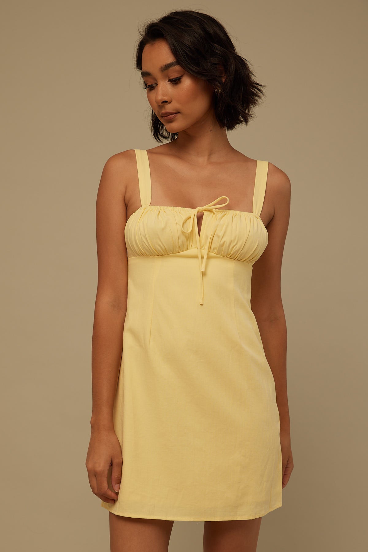 Perfect Stranger Sunni Mini Dress Yellow