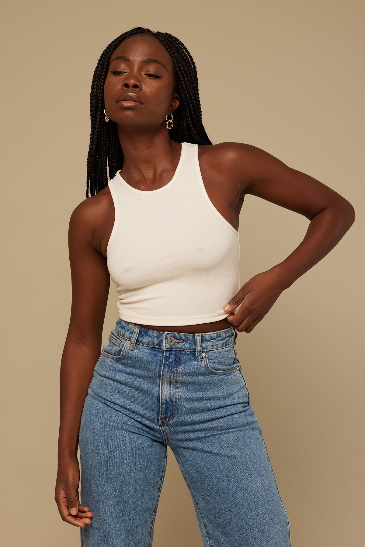 Perfect Stranger Oasis Tank White