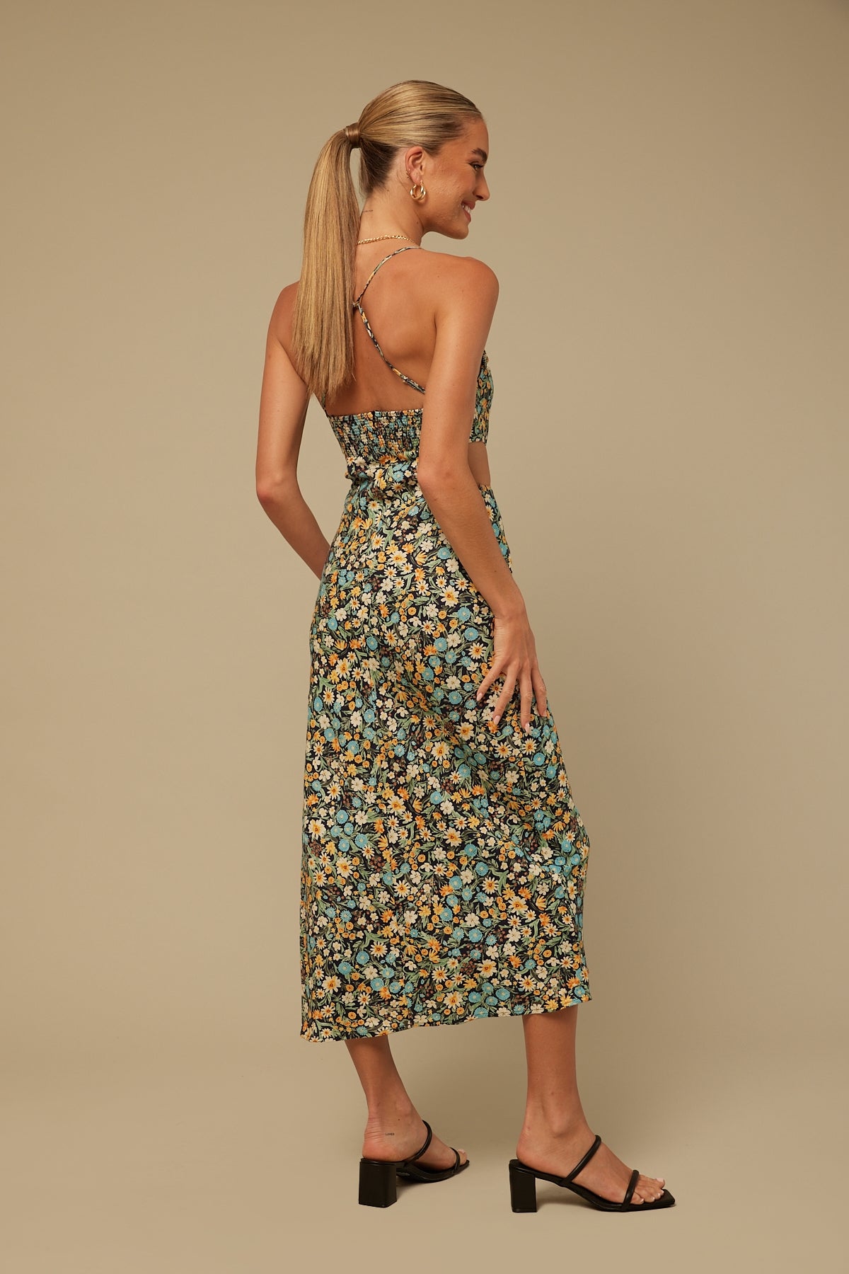 Perfect Stranger Boulevard Midi Dress Black Print