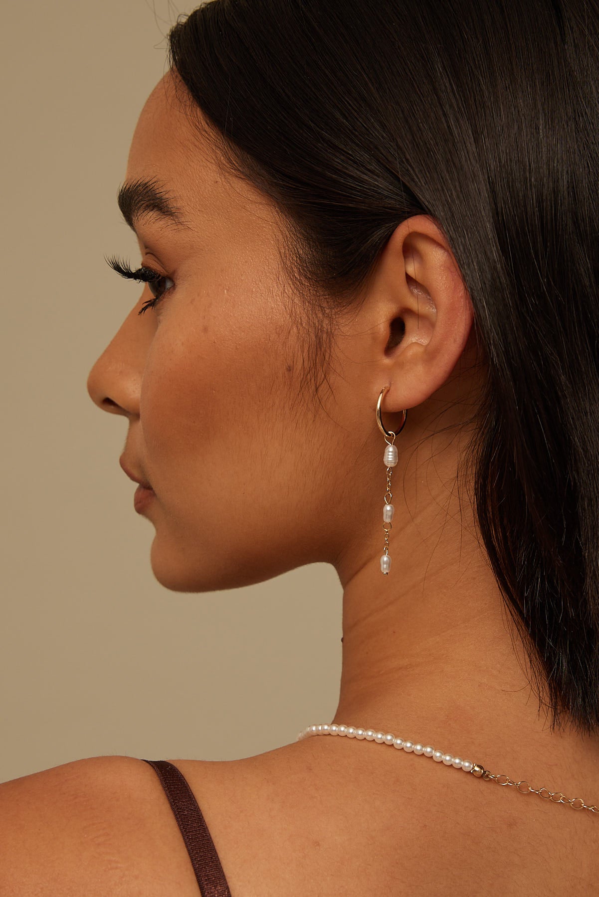 Token Drop Pearl Gold Earring Gold