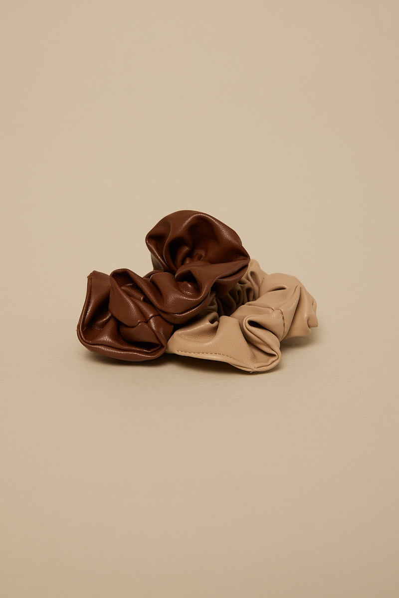 Token Shades PU Scrunchie Pack Cream