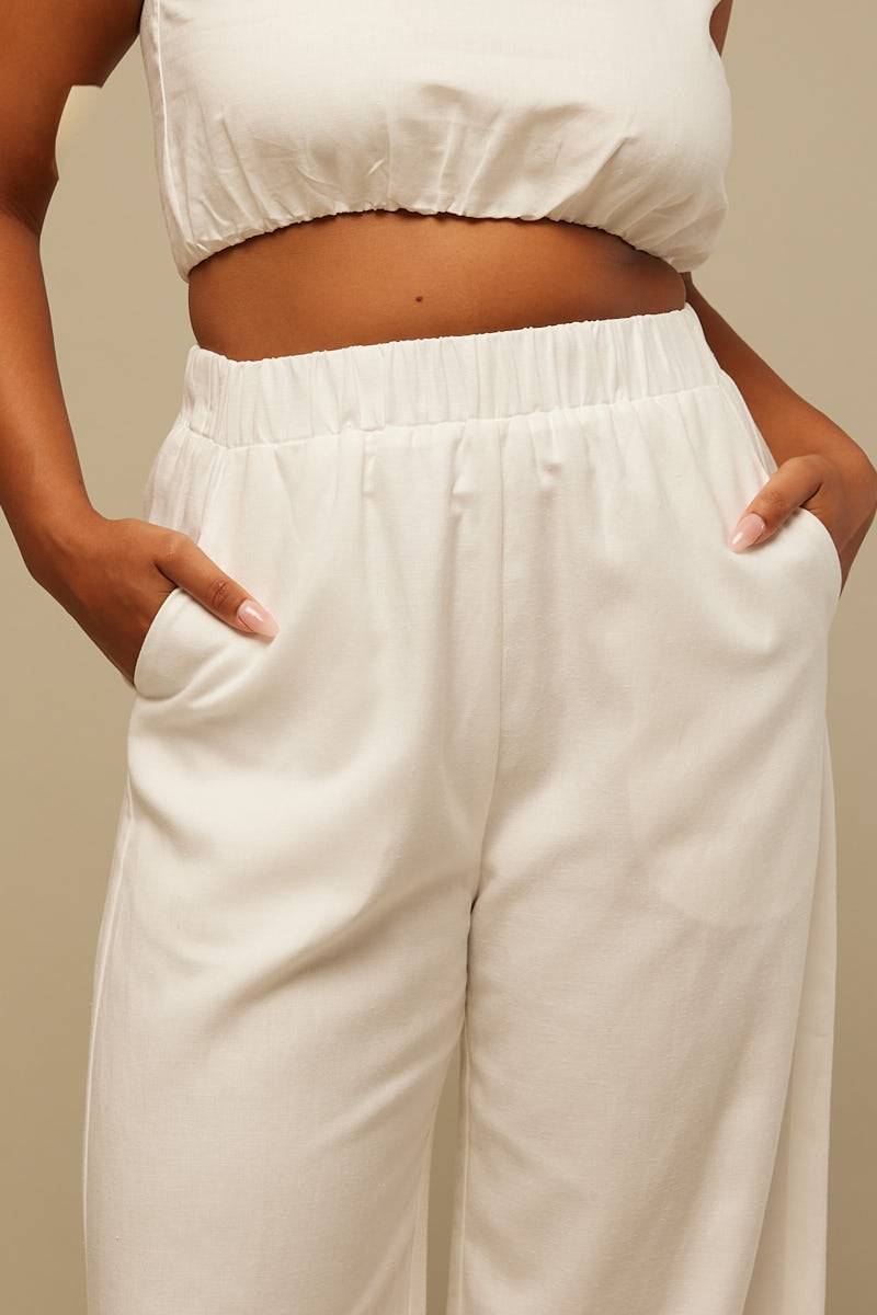 Perfect Stranger Luxe Beach Pant White