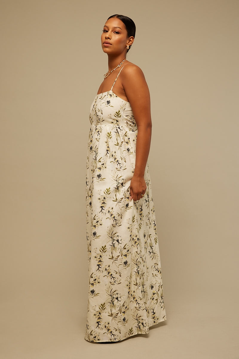 Perfect Stranger Island Life Maxi Dress Green Print