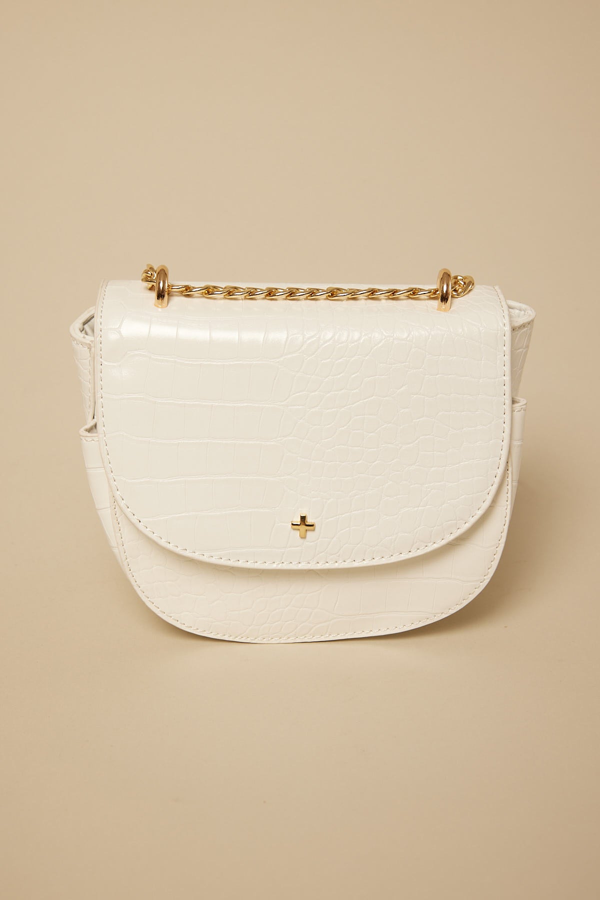 Peta + Jain Alisa White Croc Gold
