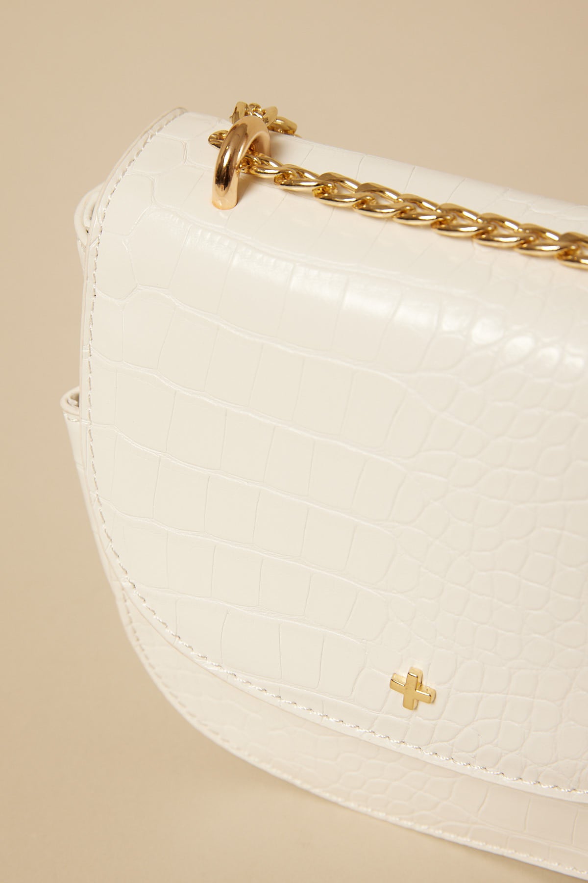 Peta + Jain Alisa White Croc Gold
