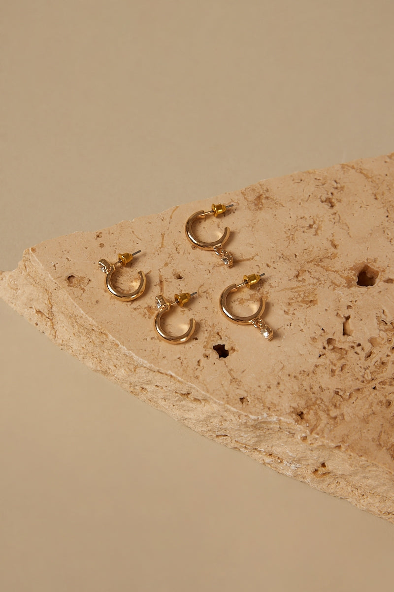Token Two Way Earring Pack Gold