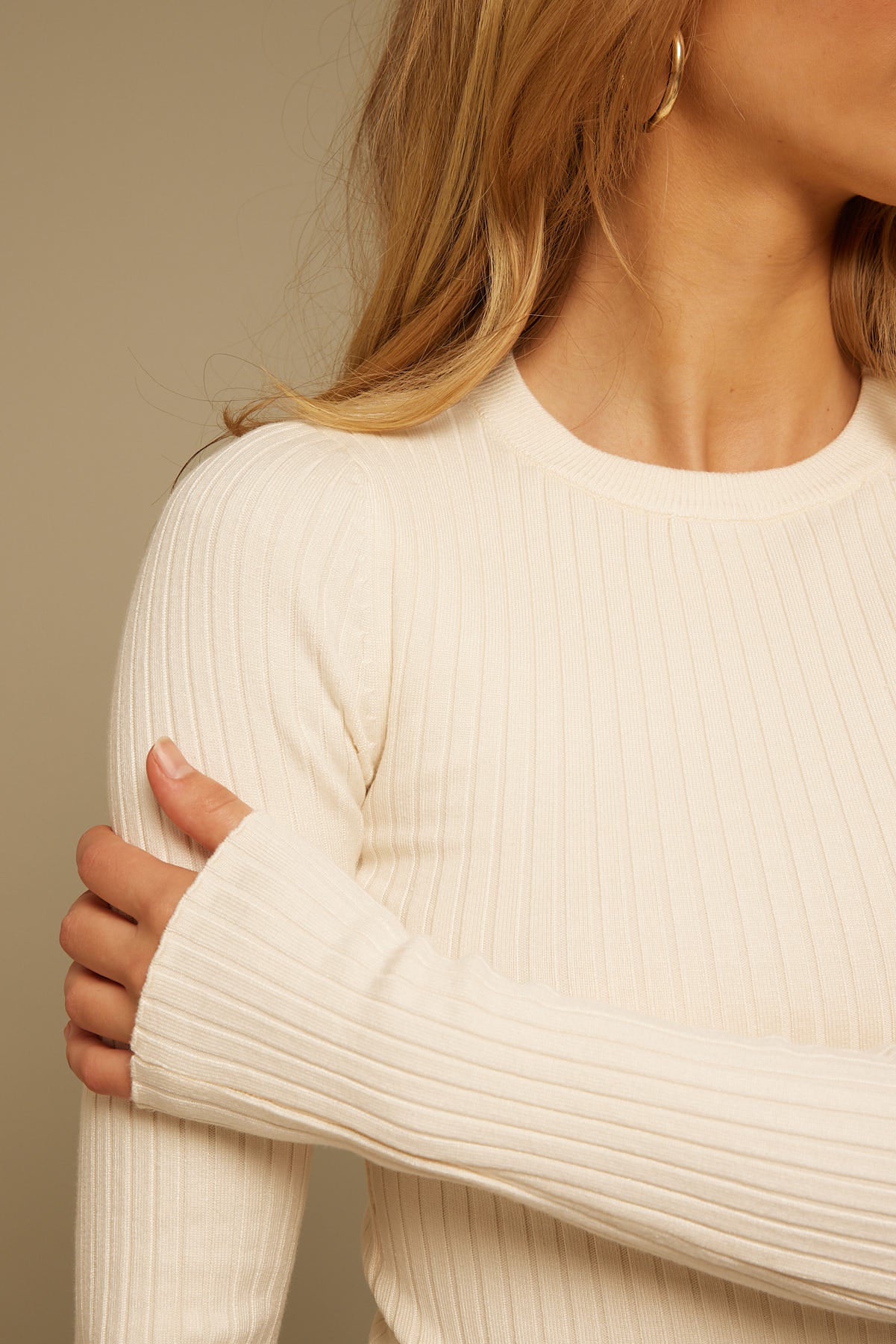 Perfect Stranger Late Night Knit Top White