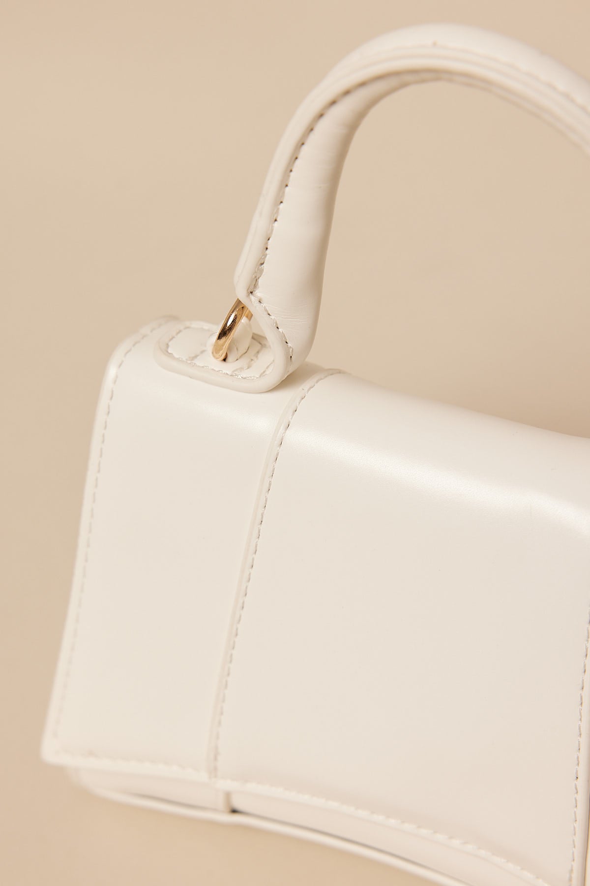Token Curved Flap Shoulder Bag White