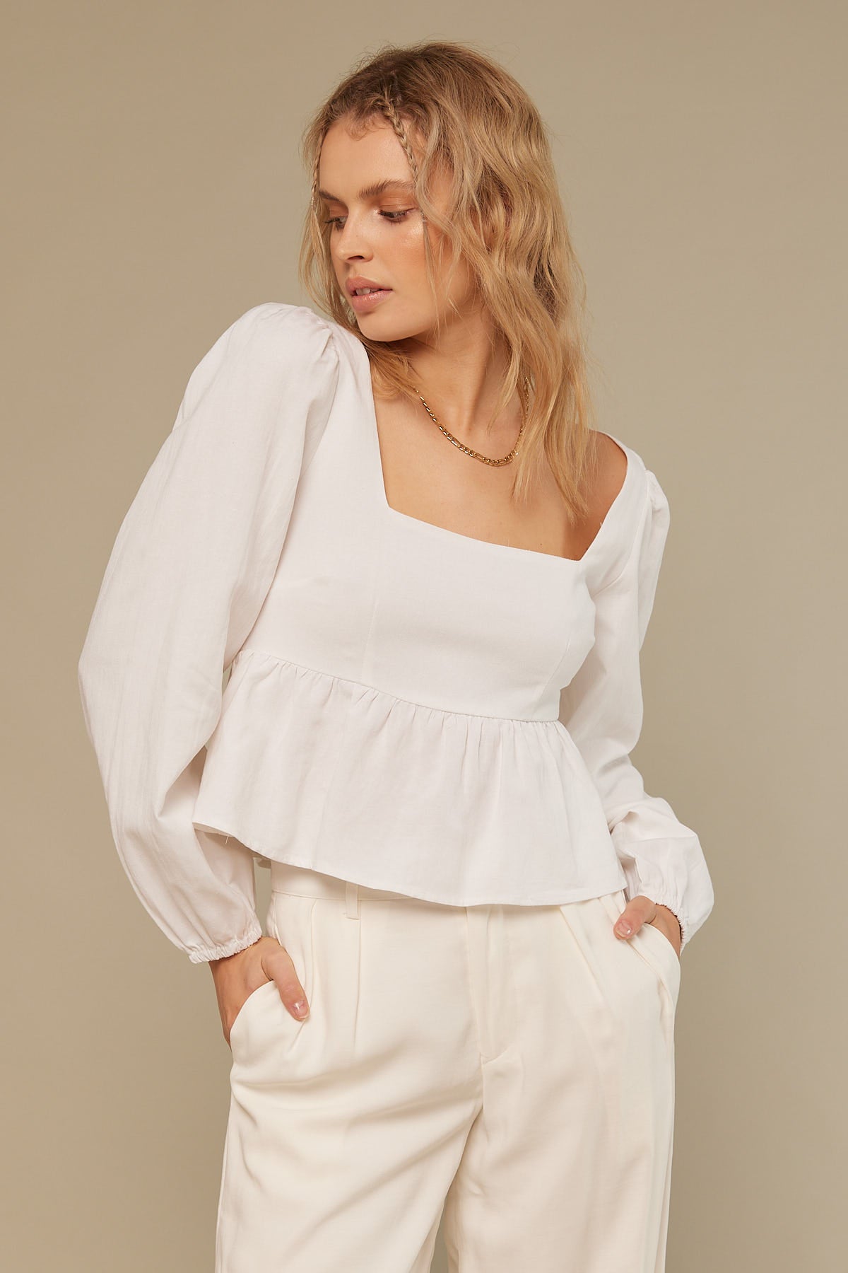 Perfect Stranger Solace Longsleeve Top White