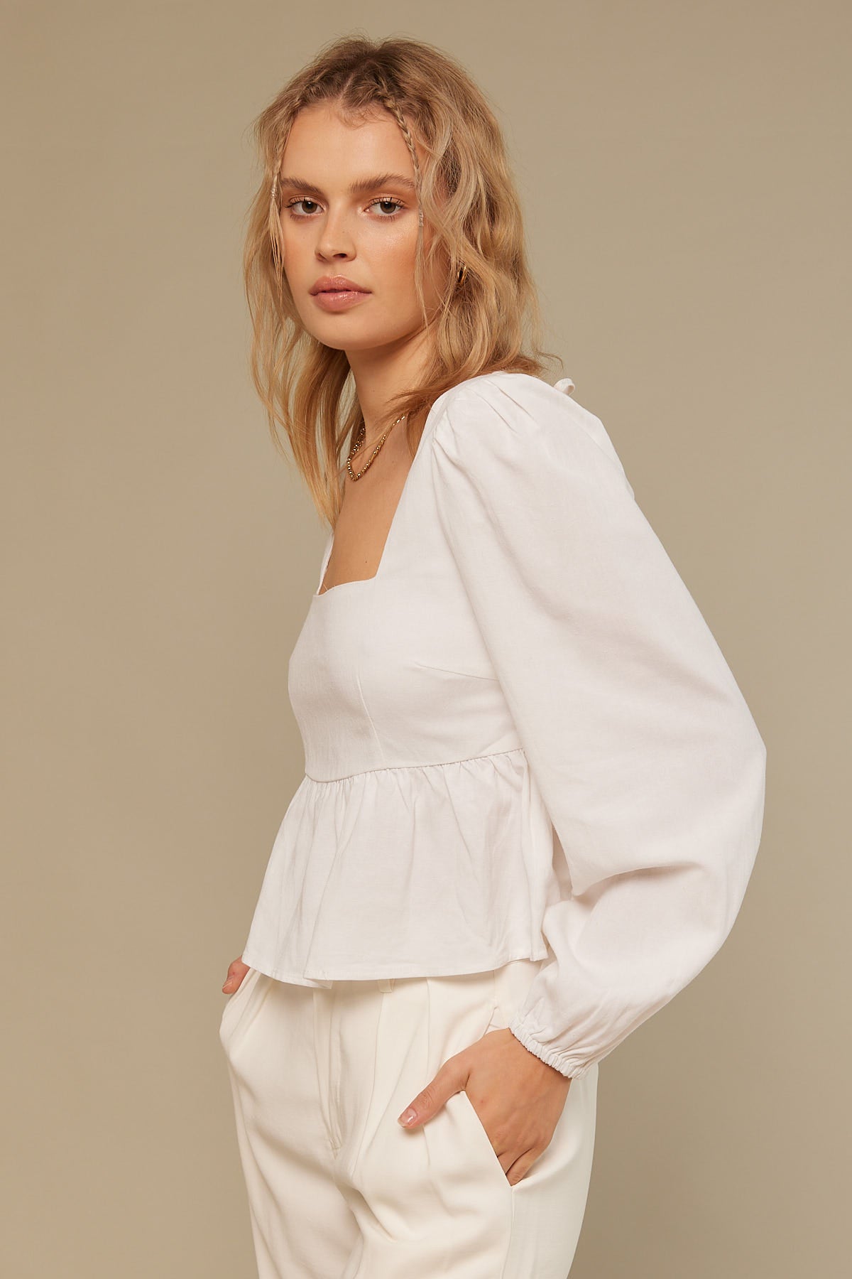 Perfect Stranger Solace Longsleeve Top White