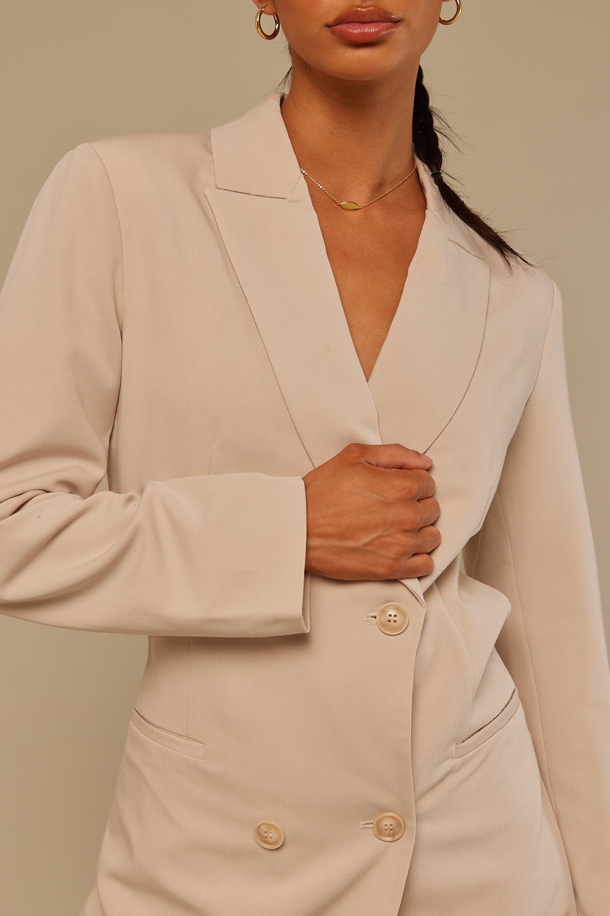 Perfect Stranger Sweet Side Cutoff Blazer Dress