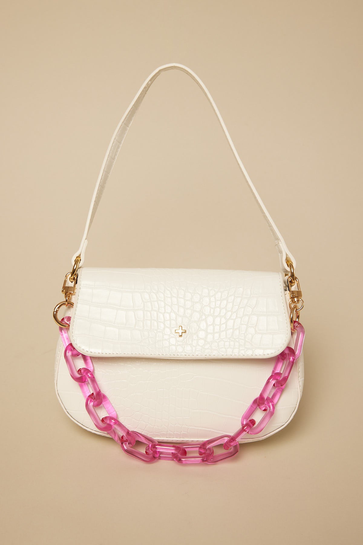Token Bag Chain Strap Handle Pink