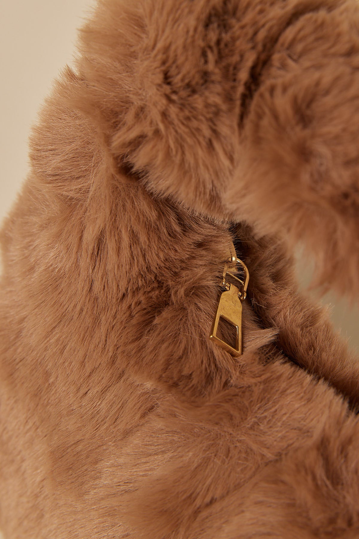 Token Moon Fluffy Handbag Brown