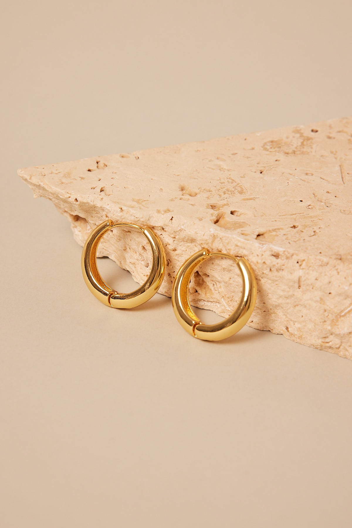 Perfect Stranger Chunky Plated Hoop Earring 18K Gold Plated