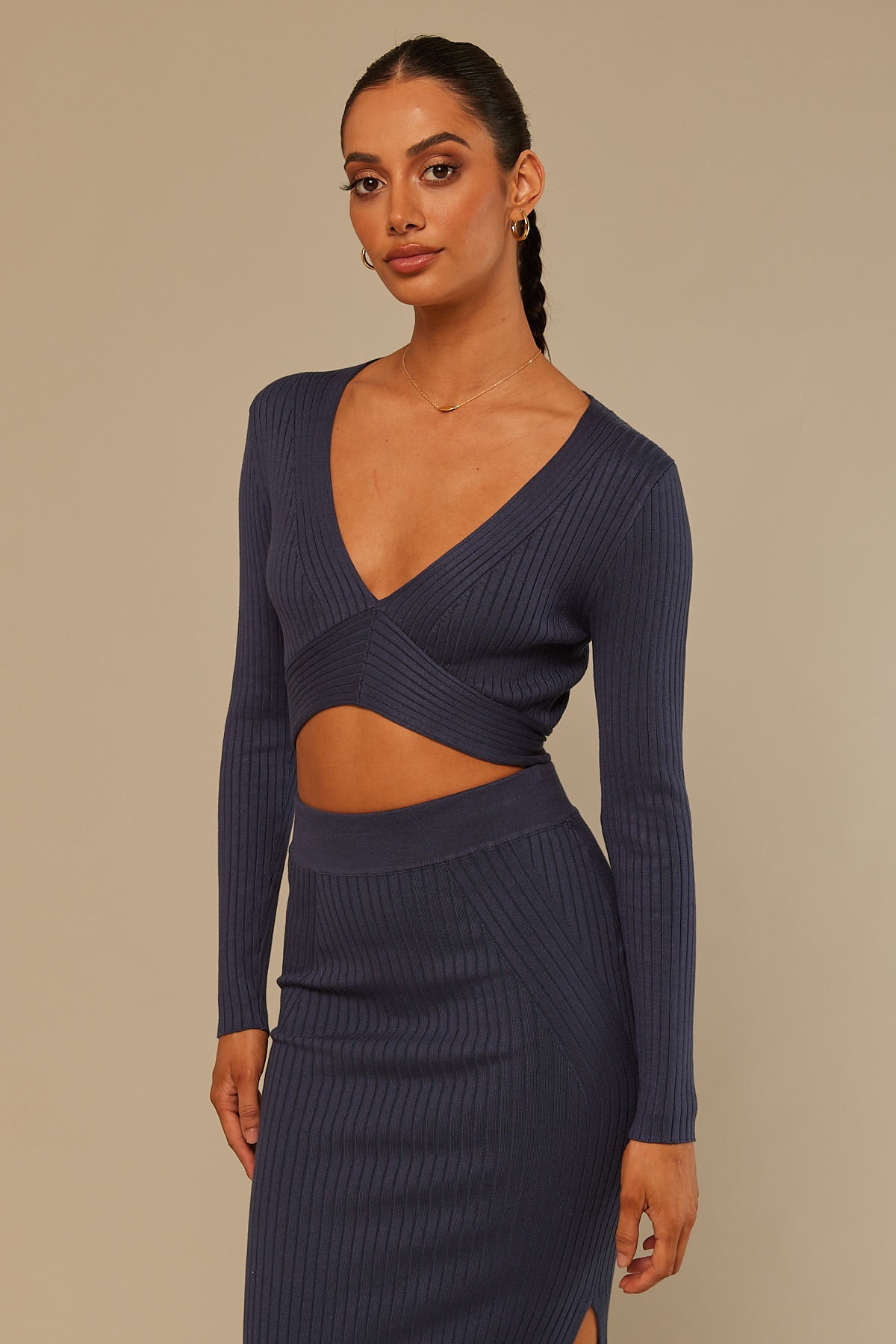 Perfect Stranger Palmer Knit Top Navy
