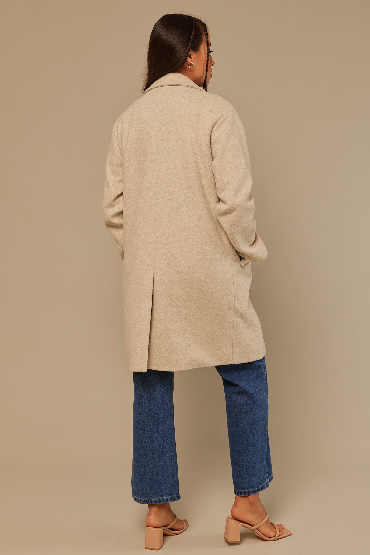 Perfect Stranger Second Chance Longline Coat Oat
