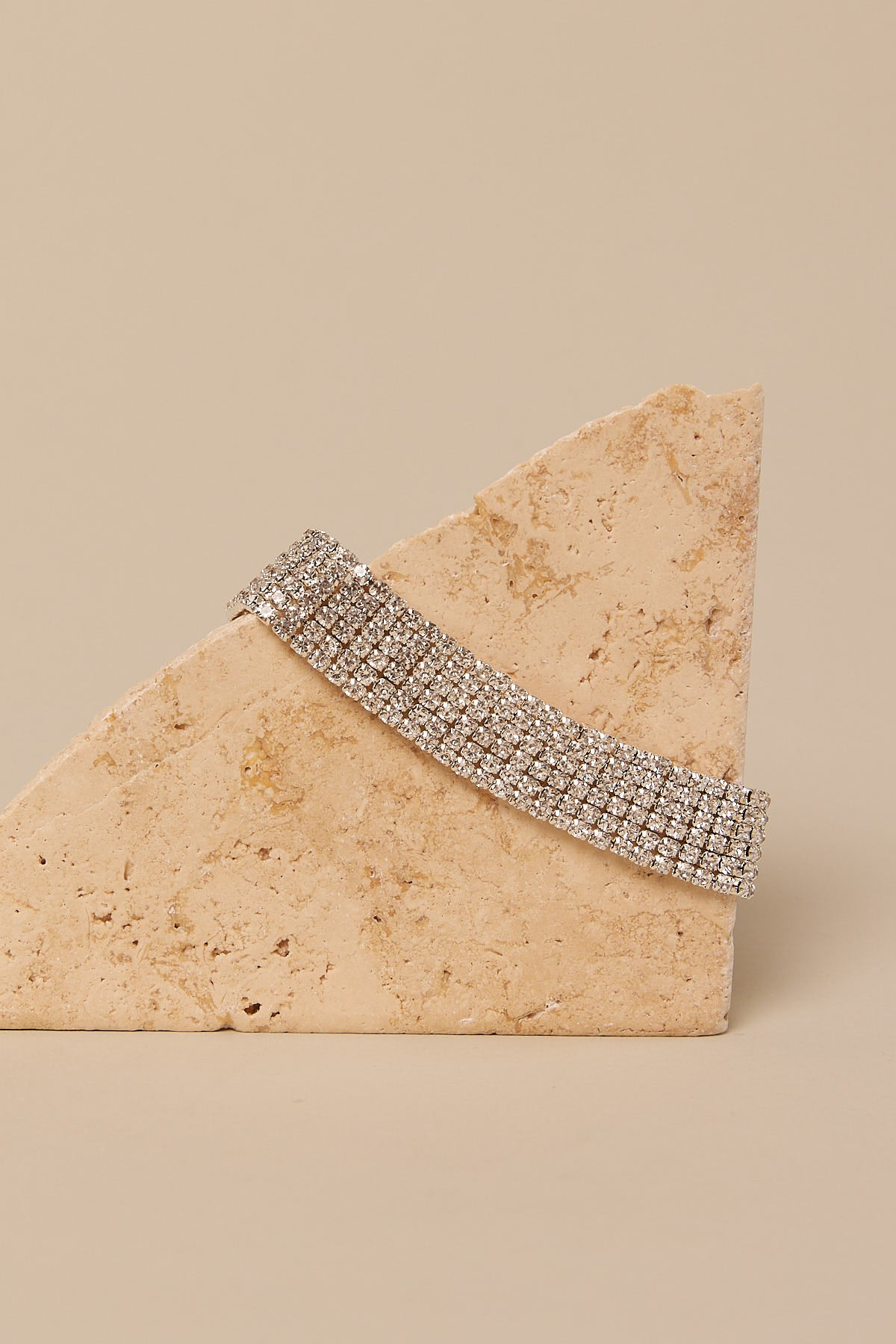 Token Diamante Choker Necklace Silver