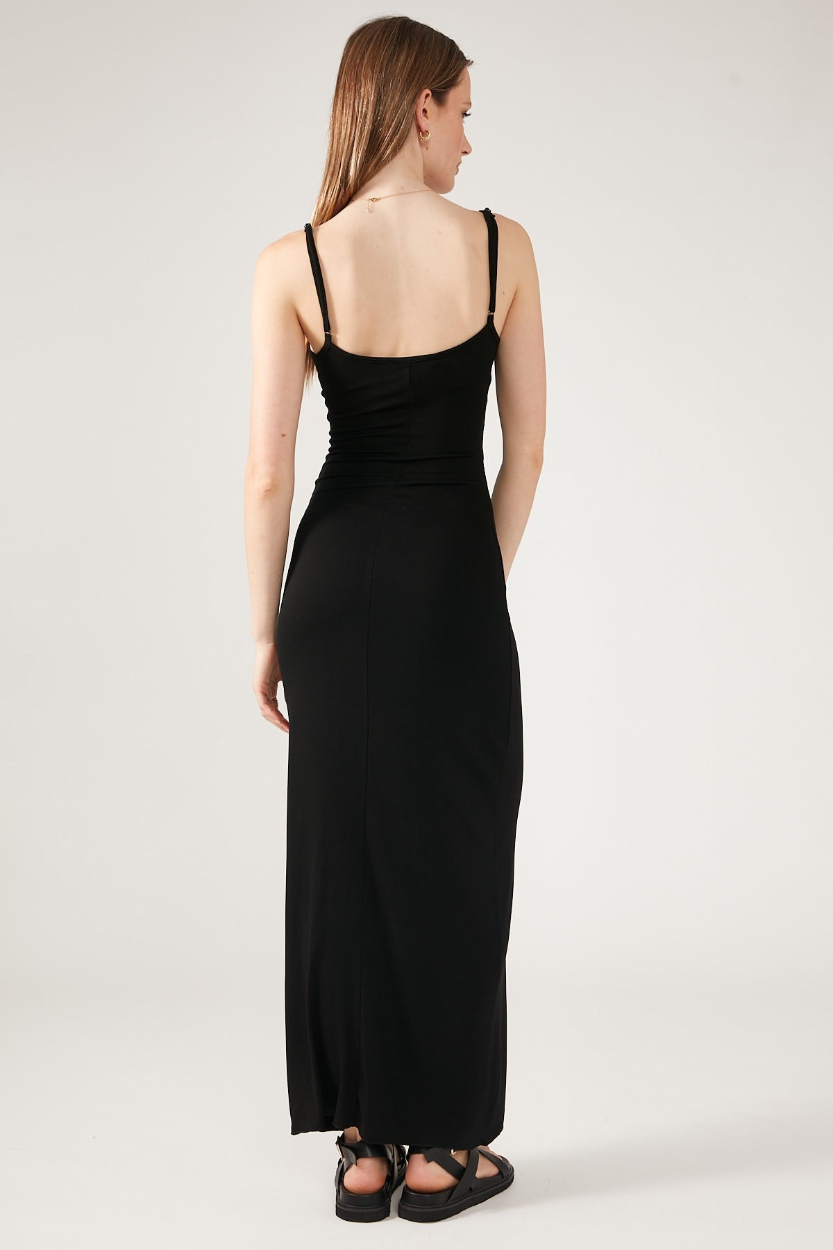 Perfect Stranger Back to Simple Maxi Dress Black