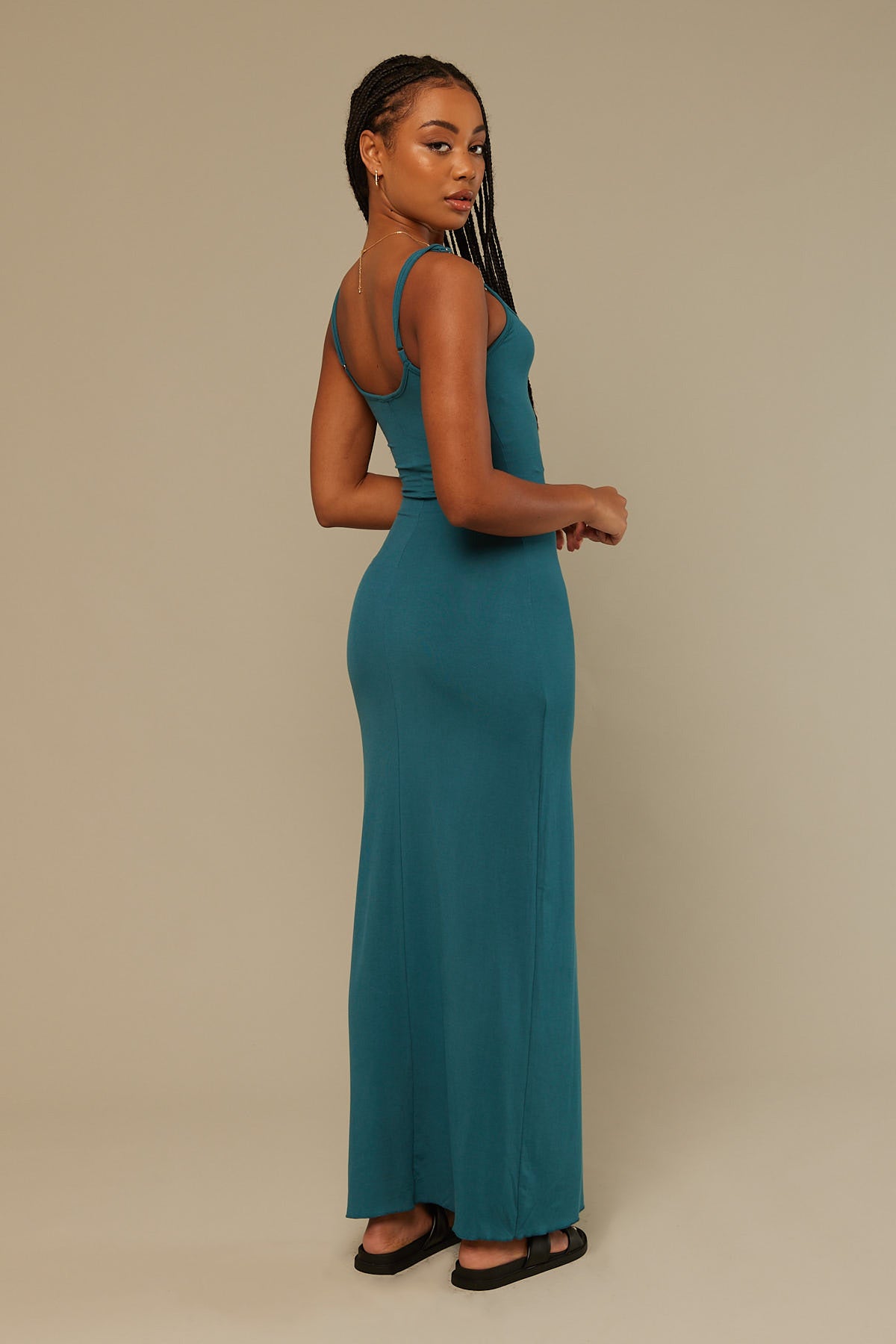 Perfect Stranger Back to Simple Maxi Dress Teal