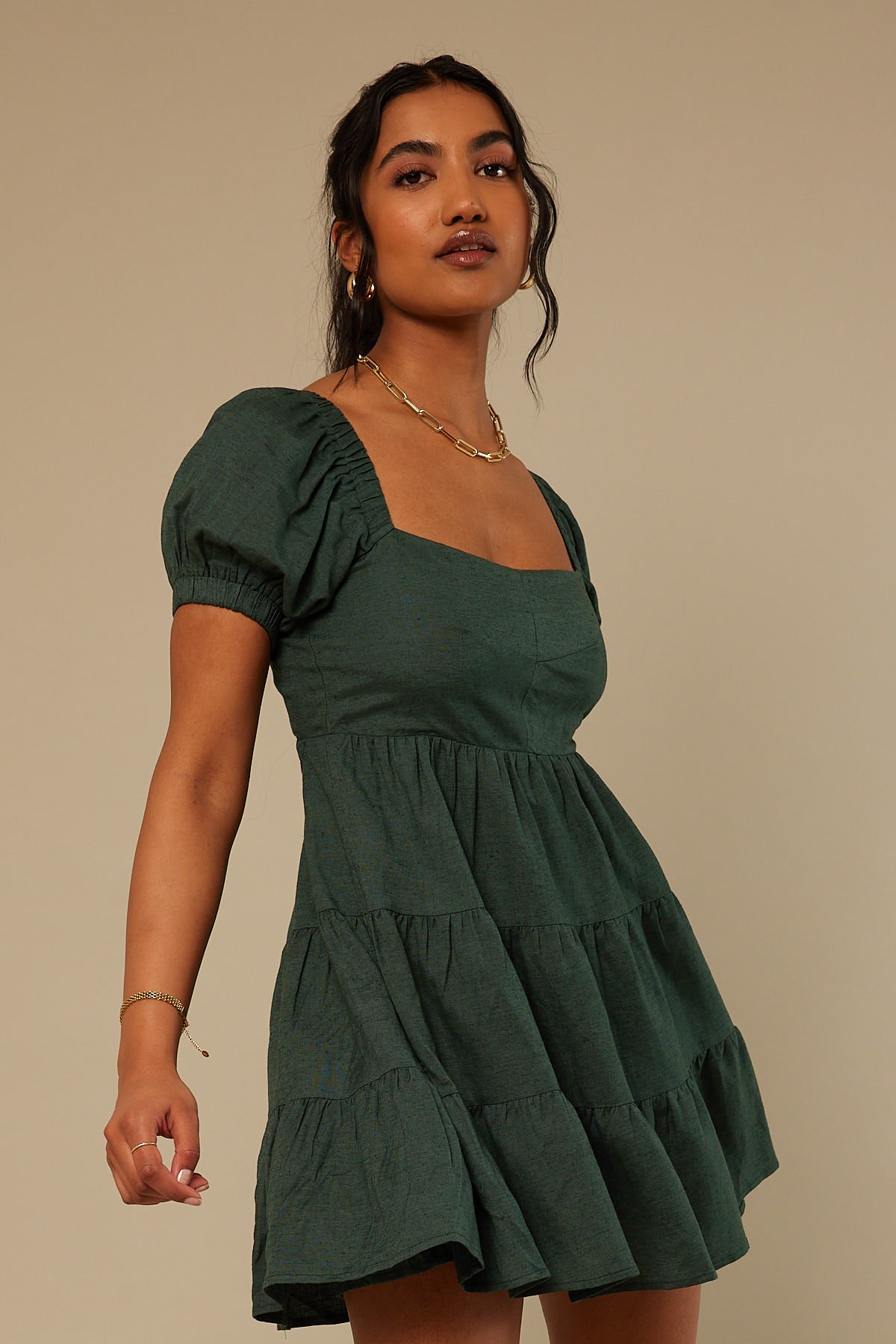 Perfect Stranger Take a Chance Mini Dress Green